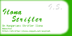 ilona strifler business card